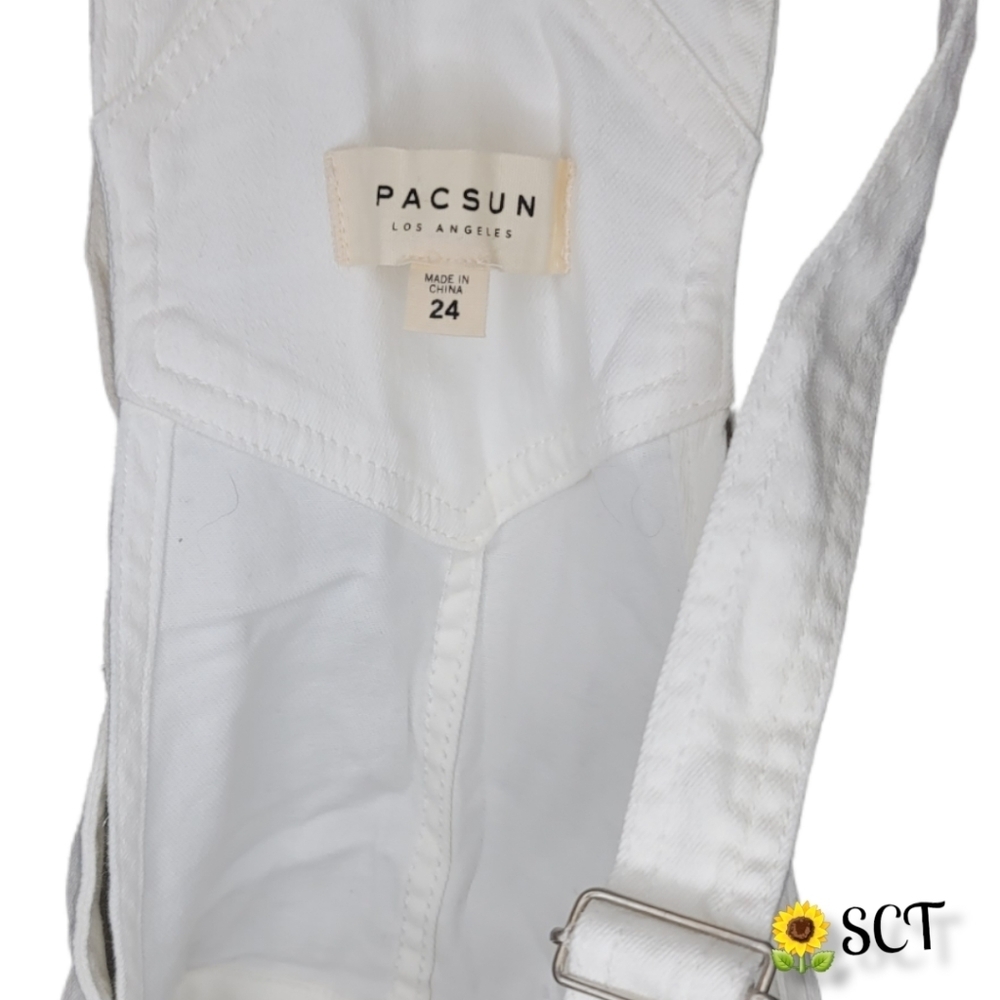 ✨️NWT✨️ PACSUN - White Short Overalls - Picture 7 of 9